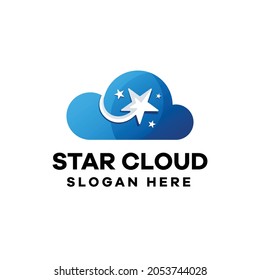 Star Cloud Colorful Gradient Logo Design