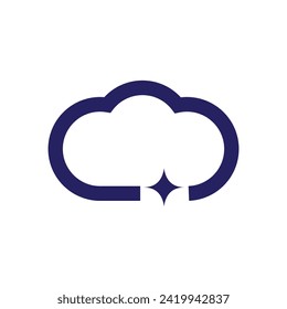 star cloud logo design simple.