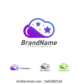 Star cloud logo vector template, Cloud star logo design concept, Icon symbol