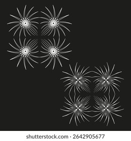 Star cluster icon. Celestial shine symbol. Black star group. Vector illustration.
