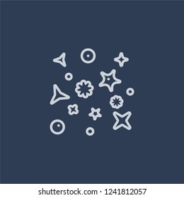 Star Cluster icon. Star Cluster linear design concept from Astronomy collection. Simple element vector illustration on dark blue background.