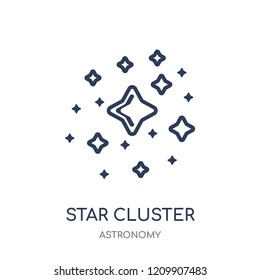 Star Cluster icon. Star Cluster linear symbol design from Astronomy collection.