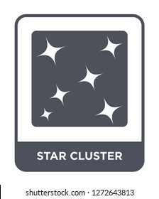 star cluster icon vector on white background, star cluster trendy filled icons from Astronomy collection, star cluster simple element illustration