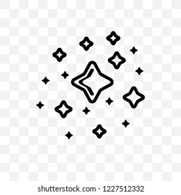 Star Cluster vector linear icon isolated on transparent background, Star Cluster transparency concept can be used for web and mobile