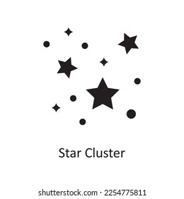 Star Cluster Vector Solid Icon Design illustration. Space Symbol on White background EPS 10 File