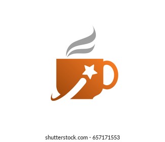Star Coffee Logo Template Design Vector, Emblem, Design Concept, Creative Symbol, Icon