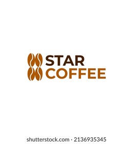star coffee negative space logo