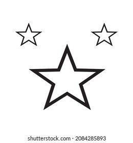 Star collection. flat icons for apps and websites. templates