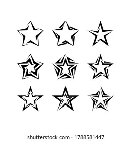 star collection logo design vector