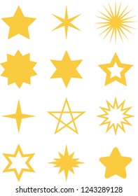 Star Collection, Variety Clip-art, Vector Illustrations