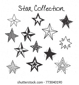Star collection,Pack of hand drawn decorative stars