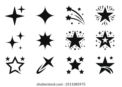 Star collection.Star logo collection.Modern simple flat style.Vector illustration