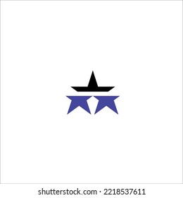  star color blue vector logo design