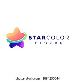 star color gradient logo design