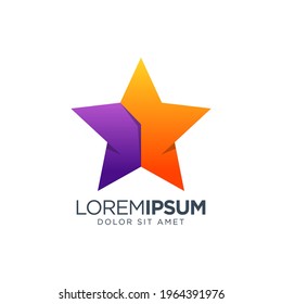 Star Color Gradient Logo Design