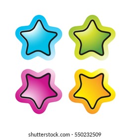 star color variations-vector drawing