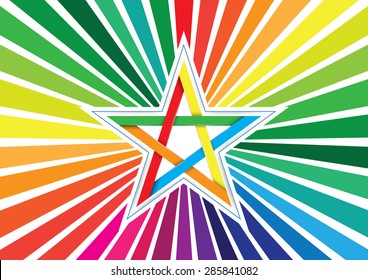 Star color vector background
