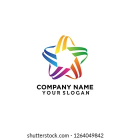 Star color vector logo, Abstract Star color icon, star rating, rank. Star astrology symbol