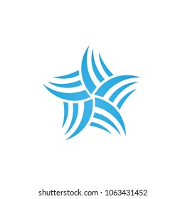 Star color vector logo template