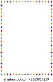 Star colorful frame. Outer space star. Frame with empty space for your text. Baby shower design