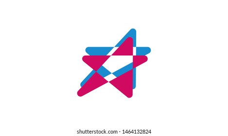 Star colorful icon. Star vector logo