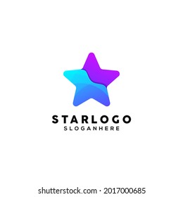 star colorful logo design template