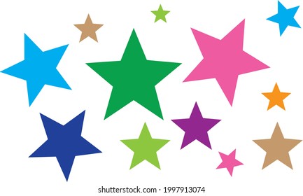 La estrella es un vector colorido