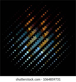 Star colorful vector background. Abstract halftone illustration pattern. Vintage texture
