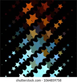 Star colorful vector background. Abstract halftone illustration pattern. Vintage texture
