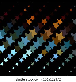 Star colorful vector background. Abstract halftone illustration pattern. Vintage texture
