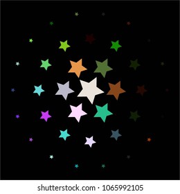 Star colorful vector background. Abstract halftone illustration pattern. Vintage texture
