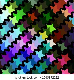 Star colorful vector background. Abstract halftone illustration pattern. Vintage texture
