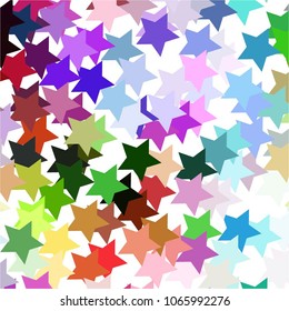 Star colorful vector background. Abstract halftone illustration pattern. Vintage texture
