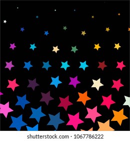 Star colorful vector background. Abstract halftone illustration pattern. Vintage texture
