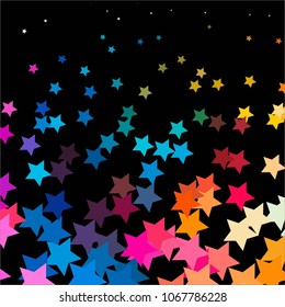 Star colorful vector background. Abstract halftone illustration pattern. Vintage texture
