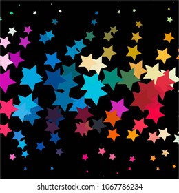 Star colorful vector background. Abstract halftone illustration pattern. Vintage texture
