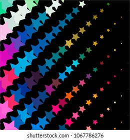 Star colorful vector background. Abstract halftone illustration pattern. Vintage texture
