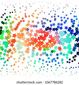 Star colorful vector background. Abstract halftone illustration pattern. Vintage texture
