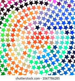 Star colorful vector background. Abstract halftone illustration pattern. Vintage texture
