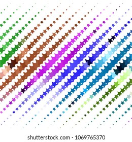 Star colorful vector background. Abstract halftone illustration pattern. Vintage texture
