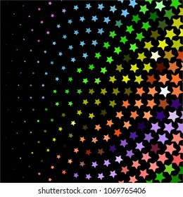 Star colorful vector background. Abstract halftone illustration pattern. Vintage texture
