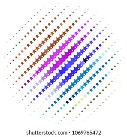 Star colorful vector background. Abstract halftone illustration pattern. Vintage texture
