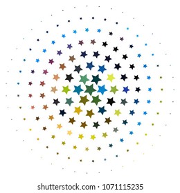 Star colorful vector background. Abstract halftone illustration pattern. Vintage texture
