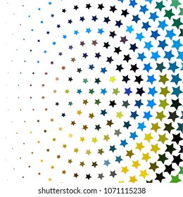 Star colorful vector background. Abstract halftone illustration pattern. Vintage texture
