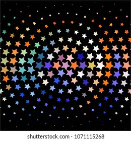Star colorful vector background. Abstract halftone illustration pattern. Vintage texture
