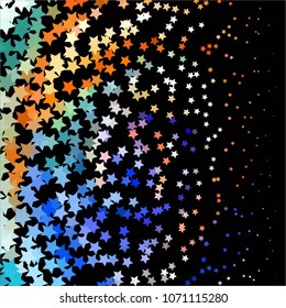 Star colorful vector background. Abstract halftone illustration pattern. Vintage texture
