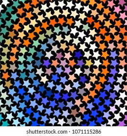 Star colorful vector background. Abstract halftone illustration pattern. Vintage texture
