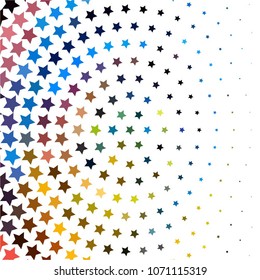 Star colorful vector background. Abstract halftone illustration pattern. Vintage texture
