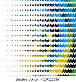 Star colorful vector background. Abstract halftone illustration pattern. Vintage texture

