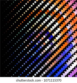 Star colorful vector background. Abstract halftone illustration pattern. Vintage texture

